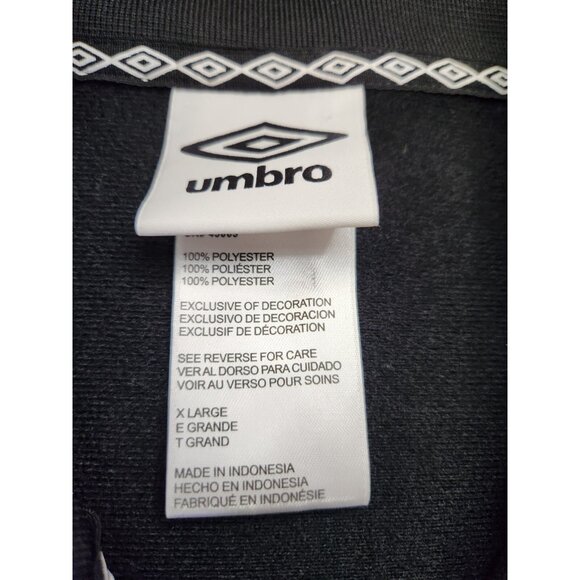 Umbro Full Zip Track Jacket Women XL Black Long Sleeve Diamond Detail Mock - Picture 6 of 9